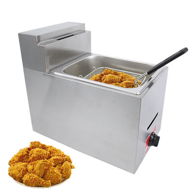 Mini freidora de gas de gas licuado de 6 litros continua para freír alimentos en la mesa