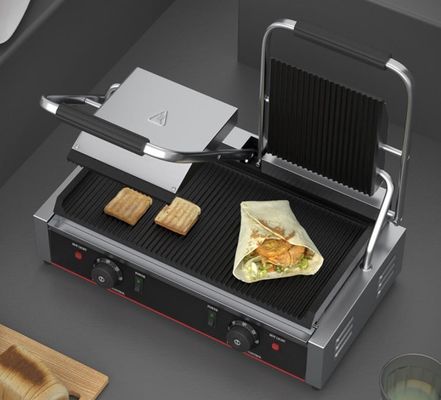 Grill de Panini eléctrico de doble cabeza con prensa de sándwich con molde privado
