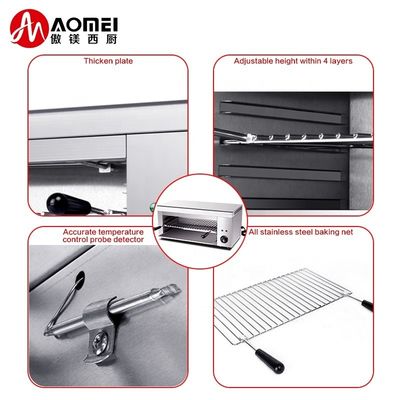 Máquina de salámandra comercial de acero inoxidable de alta productividad para equipos de cocina