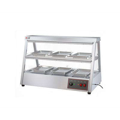 43KG Acero inoxidable Display de alimentos Caliente Vitrina 1.6KW Calentador de alimentos eléctricos calientes