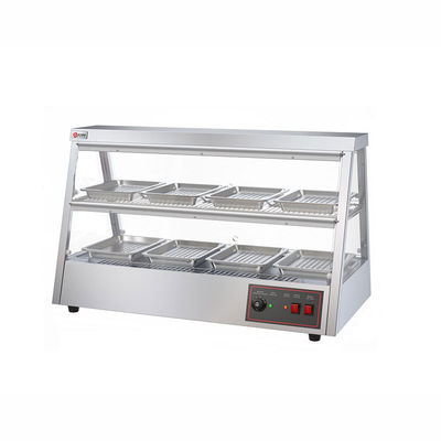 43KG Acero inoxidable Display de alimentos Caliente Vitrina 1.6KW Calentador de alimentos eléctricos calientes