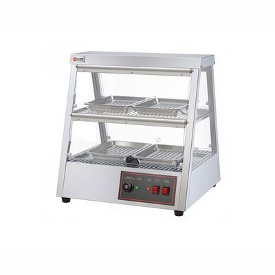 43KG Acero inoxidable Display de alimentos Caliente Vitrina 1.6KW Calentador de alimentos eléctricos calientes