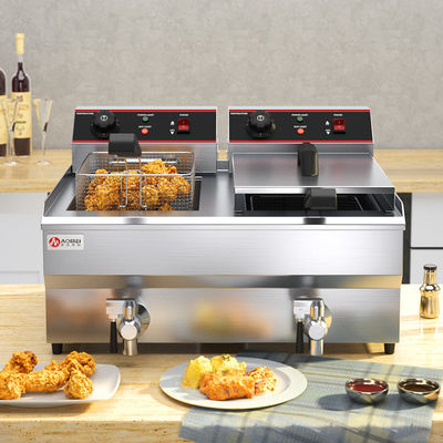 Fritadora de rosquillas eléctrica de acero inoxidable para freír alimentos