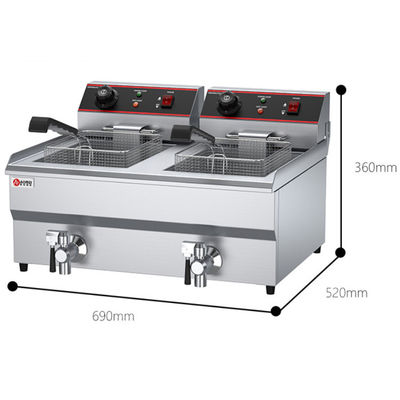 Fritadora de rosquillas eléctrica de acero inoxidable para freír alimentos