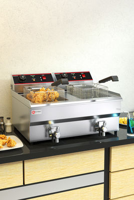 Fritadora de rosquillas eléctrica de acero inoxidable para freír alimentos