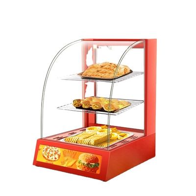 Display comercial de alimentos eléctricos mini Vitrina más cálida con tres capas 380x460x600mm