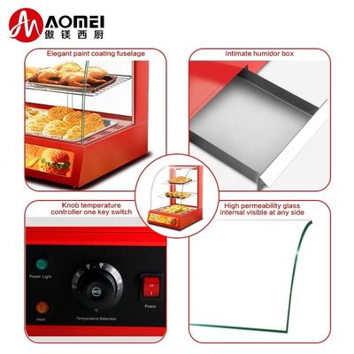 Display comercial de alimentos eléctricos mini Vitrina más cálida con tres capas 380x460x600mm