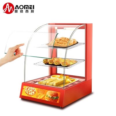 Display comercial de alimentos eléctricos mini Vitrina más cálida con tres capas 380x460x600mm