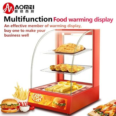 Display comercial de alimentos eléctricos mini Vitrina más cálida con tres capas 380x460x600mm