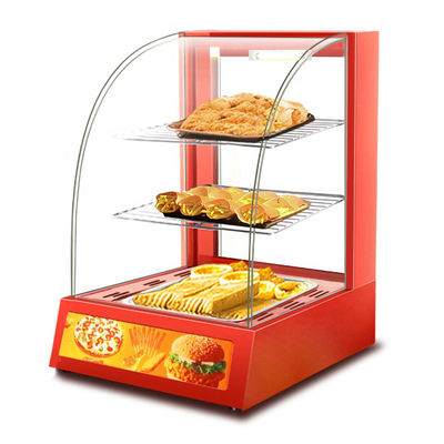 Display comercial de alimentos eléctricos mini Vitrina más cálida con tres capas 380x460x600mm