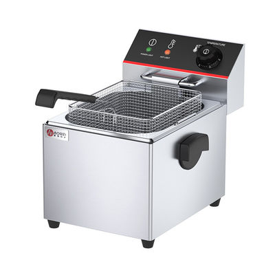 Freidora eléctrica comercial 3000W 1 tanque 1 cesta perfecta para restaurantes