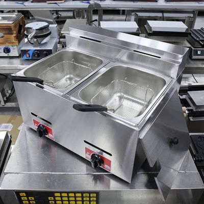 9.2KG GLP/GN Gas comercial freidoras de fondo máquinas de escritorio De gas Ollas Freidoras