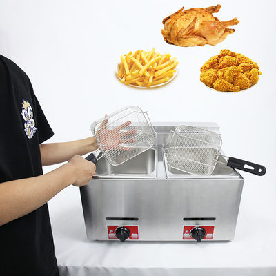 Mini freidora eléctrica de gas de acero inoxidable para restaurante comercial