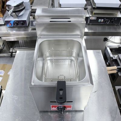 Mini freidora eléctrica de gas de acero inoxidable para restaurante comercial