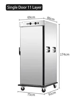 120 mm de altura de la capa de acero inoxidable de alimentos móviles calentador de carruaje para banquetes y comerciales