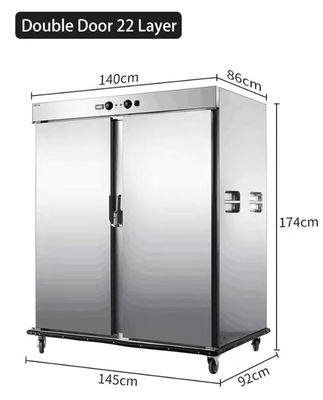 120 mm de altura de la capa de acero inoxidable de alimentos móviles calentador de carruaje para banquetes y comerciales