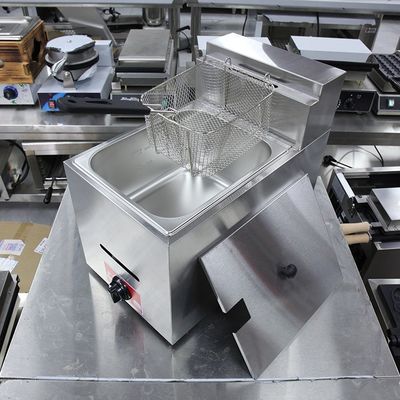 Mini freidora eléctrica de gas de acero inoxidable para restaurante comercial