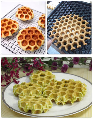 Fabricante eléctrico de waffles de huevo cuadrado para hornear pan de pastel de waffle a temperatura de 0-250 ° C