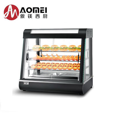 Función de calefacción y calefacción pantalla eléctrica Vitrina para cocina comercial comida caliente