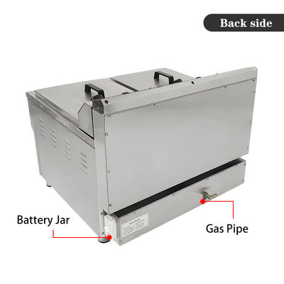 Máquina de freír a gas de doble depósito de 220V para restaurante de comida rápida Fritar de pollo de acero inoxidable