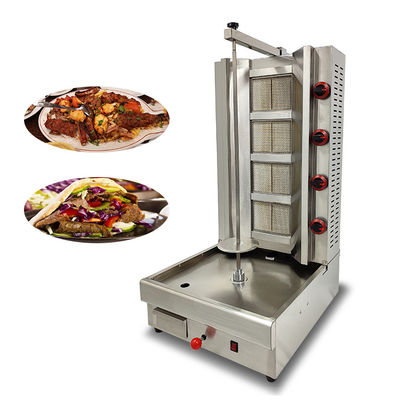 Máquina comercial de gas de pollo Shawarma Kebab con 540 * 650 * 950mm tamaño