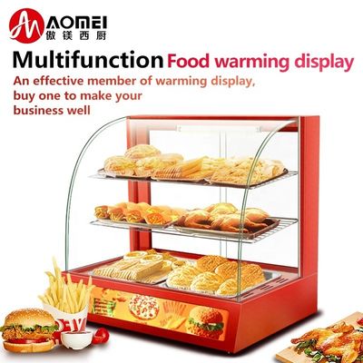66*46*60mm Display de calentador de alimentos comerciales Vitrina de calentamiento para alimentos calientes