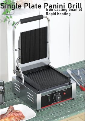 Fabricante de Panini para sándwiches a la parrilla eléctricos comerciales con tamaño de parrilla superior 215*215mm
