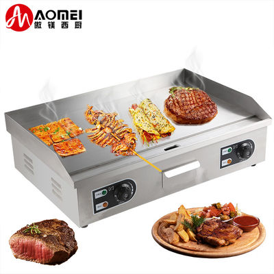 Grill eléctrico de acero inoxidable Grill comercial de sartén para el rango de temperatura 50-300C