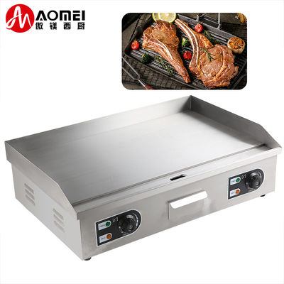 Grill eléctrico de acero inoxidable Grill comercial de sartén para el rango de temperatura 50-300C