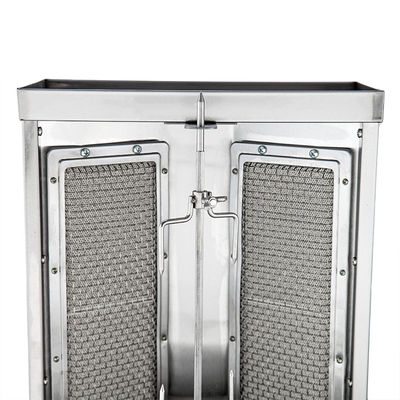 2 quemadores de gas comercial utilizado rotativo Mini Shawarma Doner Kebab Grill Machine para GLP / GNL