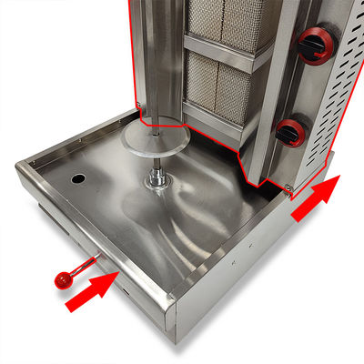 540*650*1050mm Roaster de Shawarma en el infrarrojo lejano Doner Kebab Grill para uso comercial
