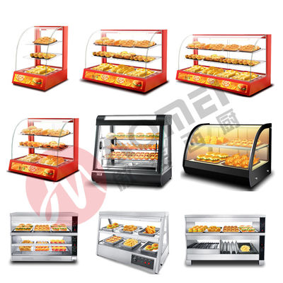 Comida rápida Comida eléctrica Display de calefacción Pastelaria Vitrina con 220V 250W Voltagem Personalizar
