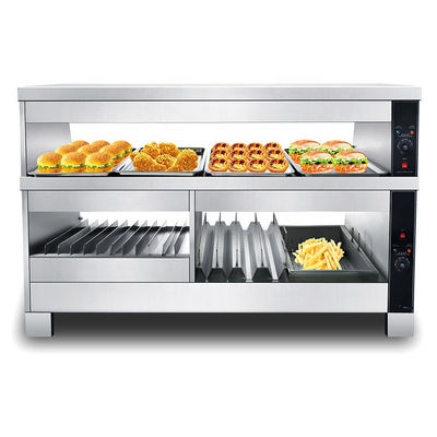 Diseño de restaurantes Conjunto de exhibición de calentadores de alimentos multifuncionales con temperatura de 30-85C