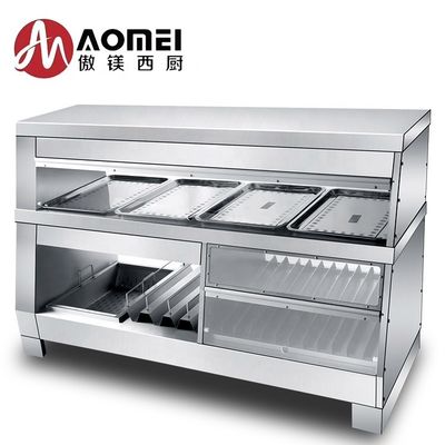 Diseño de restaurantes Conjunto de exhibición de calentadores de alimentos multifuncionales con temperatura de 30-85C