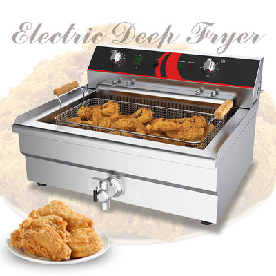 TEF-201 20l de acero inoxidable de escritorio eléctrico freidora profunda tanque único para restaurante