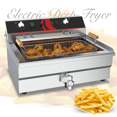 TEF-201 20l de acero inoxidable de escritorio eléctrico freidora profunda tanque único para restaurante