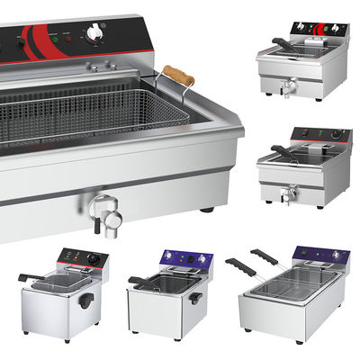TEF-201 20l de acero inoxidable de escritorio eléctrico freidora profunda tanque único para restaurante