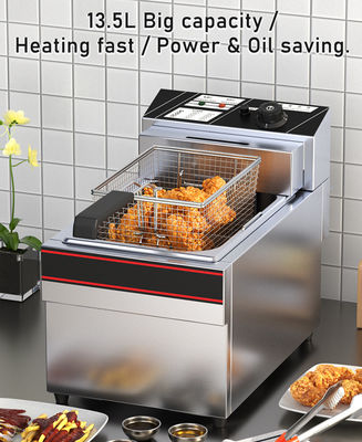 Fritadora de acero inoxidable de 13 litros de capacidad Rango de temperatura 50-200C para hotel y restaurante