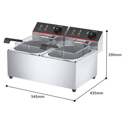 Freidora eléctrica de doble depósito de 6L 6L con 5000w de potencia y diseño fácil de usar