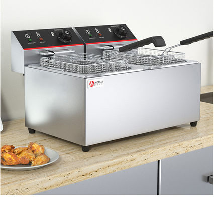 Freidora eléctrica de doble depósito de 6L 6L con 5000w de potencia y diseño fácil de usar