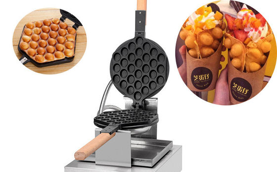 Controlador de tiempo y temperatura de estilo HongKong eléctrico no adhesivo de huevo Waffle Maker 220v