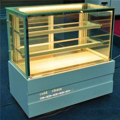 Vitrina de panadería de escritorio de 120 l de capacidad para equipos de refrigeración de supermercados