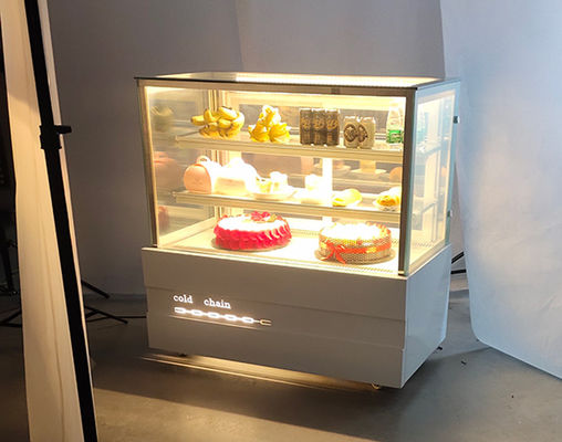 Vitrina de panadería de escritorio de 120 l de capacidad para equipos de refrigeración de supermercados