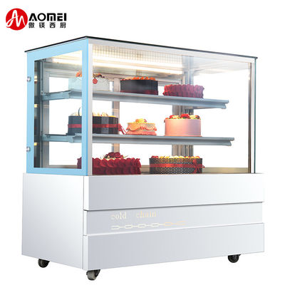 Vitrina de panadería de escritorio de 120 l de capacidad para equipos de refrigeración de supermercados