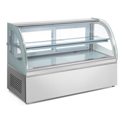 Pastelería de exhibición de pastel de comida fría refrigerada barras de mostrador gabinete con refrigeración de pantalla