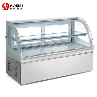 Pastelería de exhibición de pastel de comida fría refrigerada barras de mostrador gabinete con refrigeración de pantalla