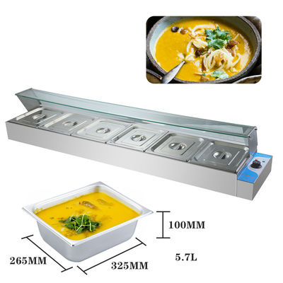 Cubierta de vidrio Calentador eléctrico de alimentos Conjunto de sartén Tamaño 270 * 330 * 100mm Esencial para el servicio de alimentos