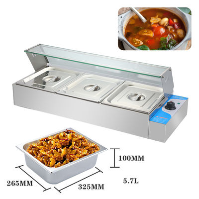 Equipo de restaurante Buffet eléctrico Calentador de alimentos con capacidad de 2 kg y voltaje de 220 V