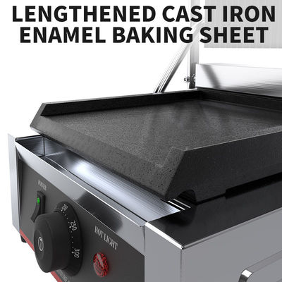 Grill de contacto Panini de mesa de plata blanca eléctrica para sándwiches perfectamente asados