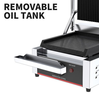 Grill de contacto Panini de mesa de plata blanca eléctrica para sándwiches perfectamente asados